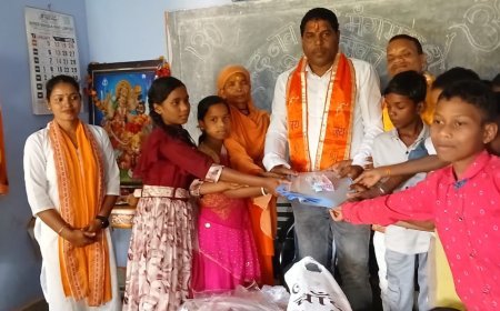 स्कूल प्रांगण में धूमधाम से मनाया गया हिंदू नववर्ष, सांस्कृतिक कार्यक्रमों में झूमे बच्चे