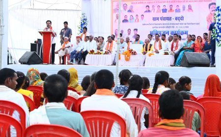 भोरमदेव सकरी फीडर नहर का भूमिपूजन: 11.49 करोड़ की परियोजना से 6 गांवों के किसानों को मिलेगा लाभ