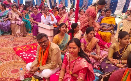 बचेली के गायत्री मंदिर में कन्या भोज व हवन, मां सिद्धिदात्री की पूजा में उमड़ी श्रद्धालुओं की भीड़