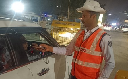 रायपुर में ड्रंक एंड ड्राइव पर सख्ती: एक रात में 137 नशेड़ी वाहन चालक पकड़े गए