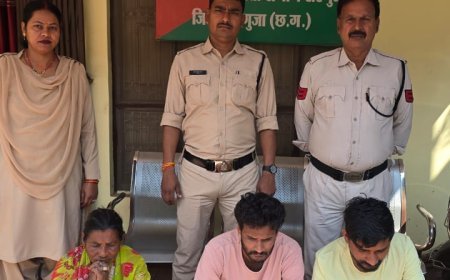 अंबिकापुर में आबकारी विभाग की बड़ी कार्रवाई: कुख्यात तस्कर गुड़िया सहित तीन गिरफ्तार, भारी मात्रा में नशीले इंजेक्शन जब्त