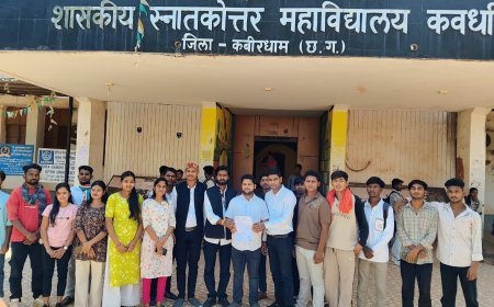 कबीरधाम में छात्र संघ चुनाव बहाली की मांग तेज, NSUI ने राज्यपाल के नाम सौंपा ज्ञापन