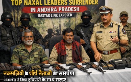 बस्तर से जुड़ा बड़ा नक्सल नेटवर्क ध्वस्त: शीर्ष नेताओं ने आंध्रप्रदेश में किया सरेंडर