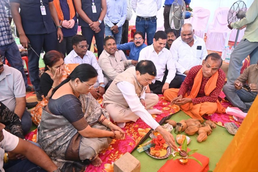 कोरबा में 3.08 करोड़ के विकास कार्यों का भूमिपूजन, स्कूलों में शौचालय और किचन शेड निर्माण की शुरुआत