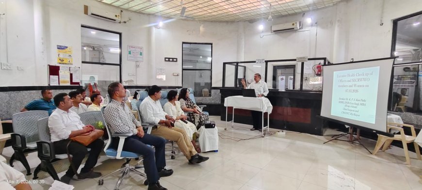 अंतरराष्ट्रीय महिला दिवस पर रेलवे अस्पताल रायपुर में स्वास्थ्य जांच शिविर, 114 प्रतिभागियों की हुई जांच