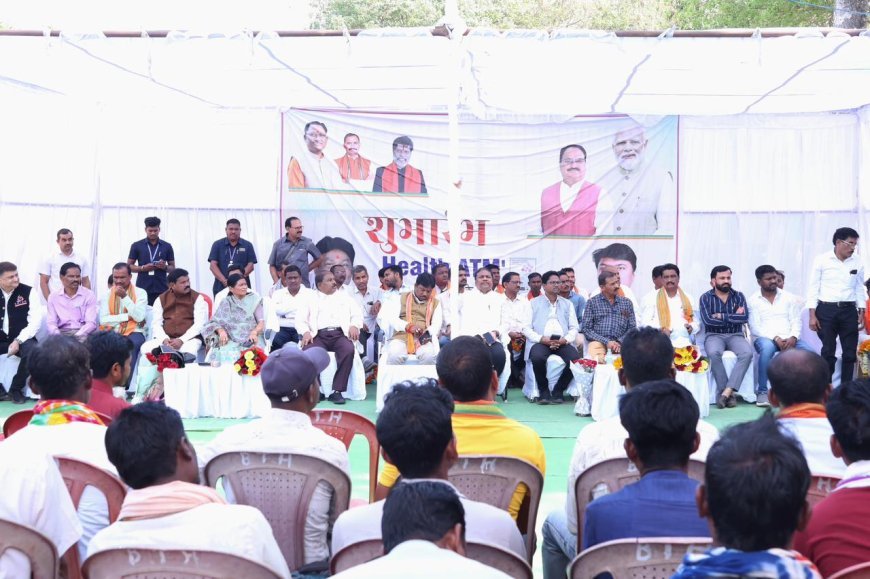 भानपुरी सिविल अस्पताल में हेल्थ एटीएम का शुभारंभ, करंदोला में 36.50 लाख के विकास कार्यों का भूमिपूजन
