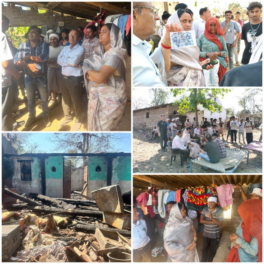 आगजनी पीड़ित परिवार की मदद को आगे आए विधायक सेना महेश पटेल, तत्काल दिलाई आर्थिक सहायता