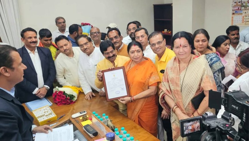 राज्यसभा के लिए निर्विरोध चुनी गईं लक्ष्मी वर्मा, भाजपा नेताओं ने दी बधाई