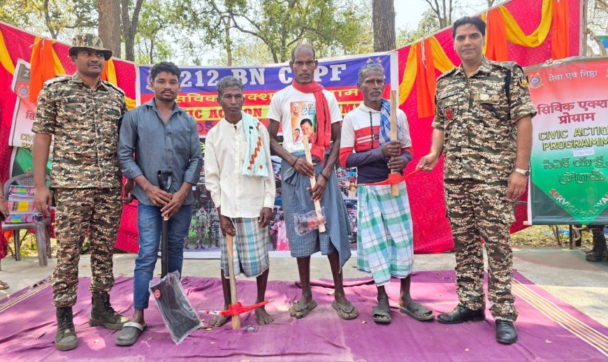 CRPF 212 बटालियन का सराहनीय पहल: मुफ्त चिकित्सा शिविर, रक्तदान शिविर और सिविक एक्शन कार्यक्रम का आयोजन