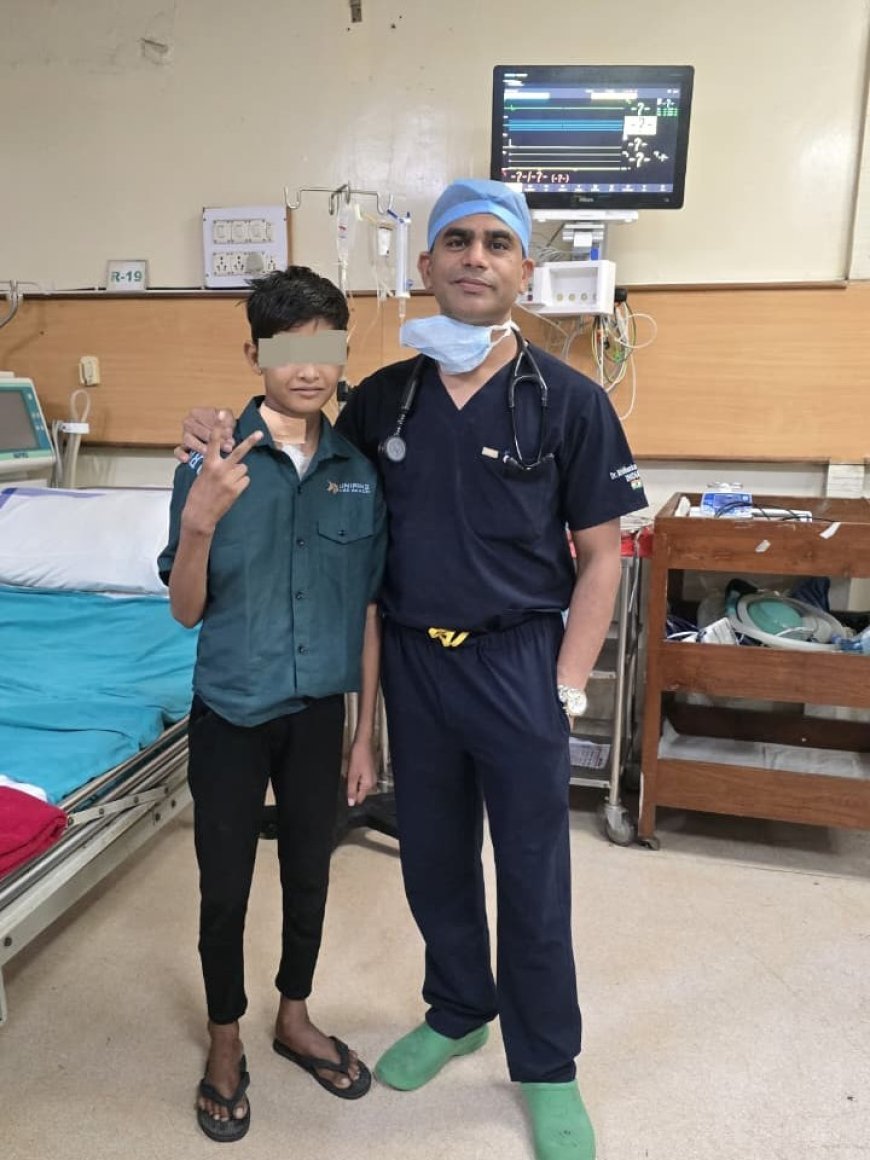 अम्बेडकर अस्पताल में 11 वर्षीय बच्चे के दिल से जुड़ा दुर्लभ कैंसर सफल ऑपरेशन से निकाला, बना विश्व कीर्तिमान