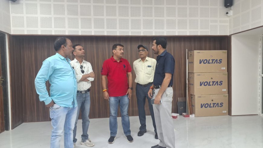 बेलतरा विधायक सुशांत शुक्ला ने किया बिलासपुर प्रेस क्लब के पुनर्निर्माण कार्यों का निरीक्षण