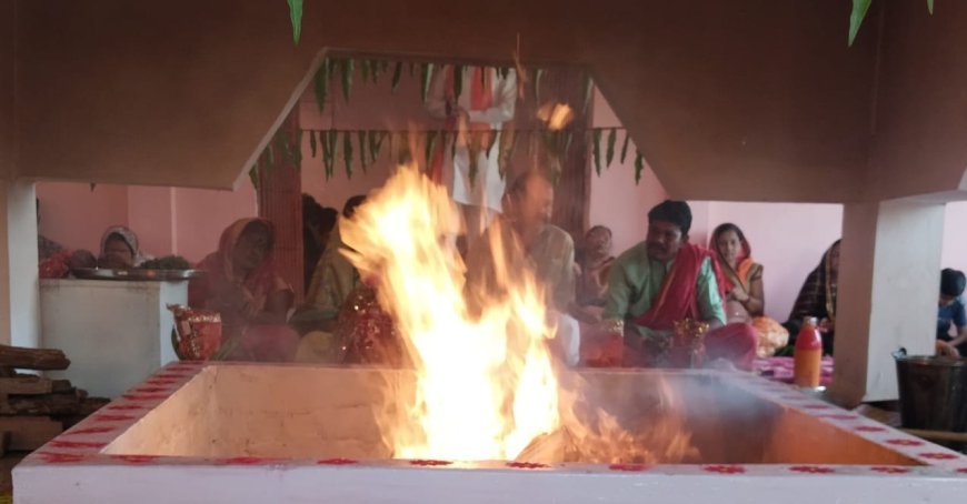 महाअष्टमी पर सिहावा शीतला शक्ति पीठ में भव्य हवन-पूजन, नव कन्याओं का किया गया सम्मान