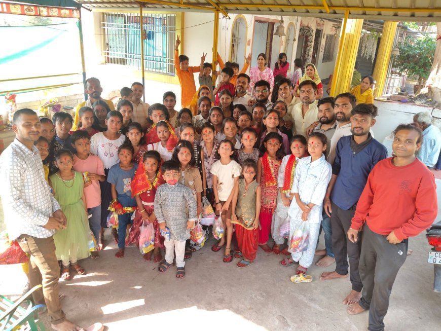 पिपलेश्वर महादेव महाकाली मंदिर में 51 कन्याओं का पूजन और भव्य कन्या भोज आयोजित