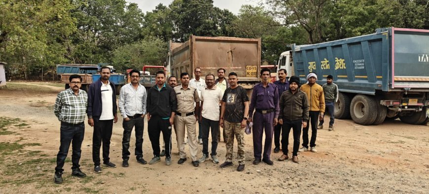 सरगुजा में अवैध खनन पर बड़ी कार्रवाई: 22 वाहन जब्त, मांड और मैनी नदी में चल रहा था रेत उत्खनन