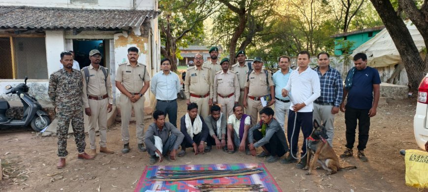 बायसन पर तीर से हमला करने वाले 5 आरोपी गिरफ्तार, वन विभाग ने बचाई वन्यजीव की जान