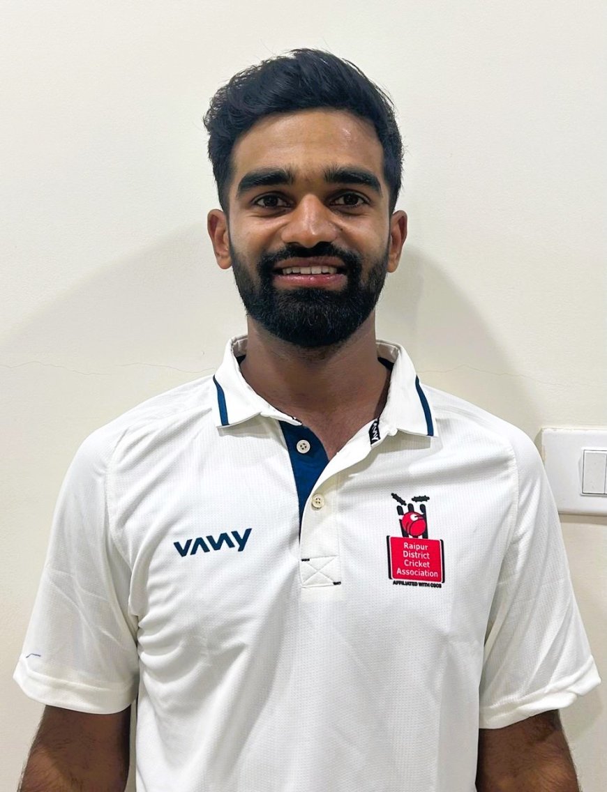 सीएससीए इंटर डिस्ट्रिक्ट फाइनल: रायपुर ब्लू की मजबूत शुरुआत, सानिध्य हुरकत का शानदार शतक