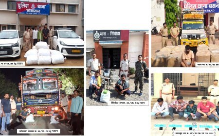 महासमुंद पुलिस की बड़ी कार्रवाई: 10 घंटे में 4 करोड़ से ज्यादा का गांजा जब्त, 13 तस्कर गिरफ्तार