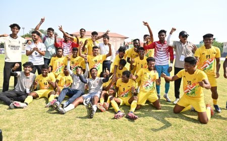 खेलो इंडिया ट्राइबल गेम्स में छत्तीसगढ़ को फुटबॉल में रजत पदक, फाइनल में पश्चिम बंगाल से 0-1 से हार