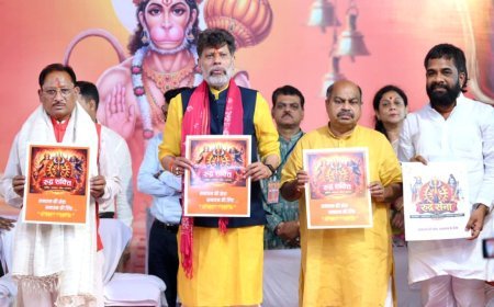 हनुमान जन्मोत्सव पर रायपुर पहुंचे मुख्यमंत्री विष्णुदेव साय, नर्मदा कुंड मंदिर में किया भूमिपूजन