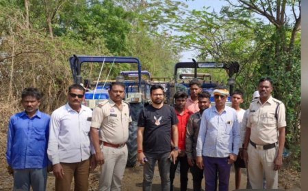 धमतरी में अवैध रेत परिवहन पर बड़ी कार्रवाई, 7 ट्रैक्टर-ट्रॉली जब्त