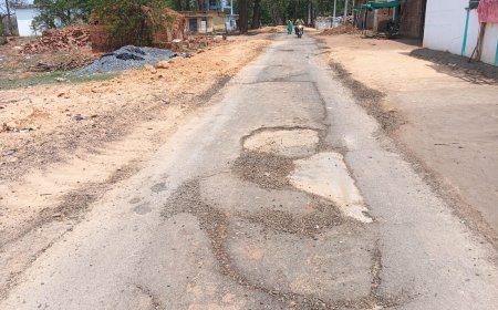 लोहारी-लिटीपारा सड़क निर्माण में बड़ा घोटाला? करोड़ों खर्च के बाद भी सड़क उखड़ी, अधिकारियों पर सवाल