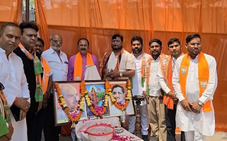 रायपुर में भाजपा का 47वां स्थापना दिवस धूमधाम से मनाया गया, रामकुंड में हुआ ध्वजारोहण