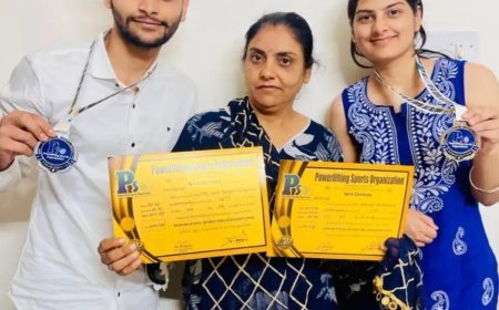 राष्ट्रीय पावरलिफ्टिंग में बालोद के भाई-बहन का जलवा, भूमि ने जीता स्वर्ण और यश ने रजत पदक