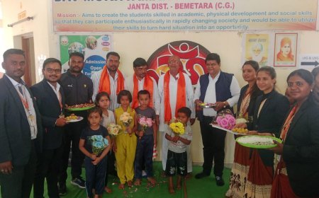 बेमेतरा के डीएवी मुख्यमंत्री पब्लिक स्कूल जांता में धूमधाम से मनाया गया प्रवेशोत्सव