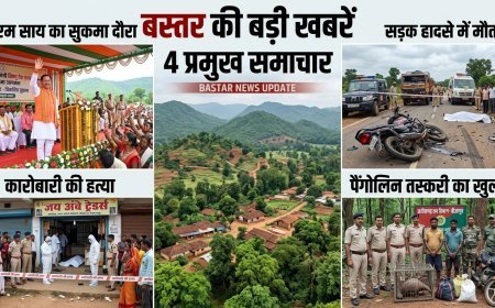 बस्तर की बड़ी खबरें: सीएम साय का सुकमा दौरा, सड़क हादसे में मौत, कारोबारी की हत्या, पैंगोलिन तस्करी का खुलासा