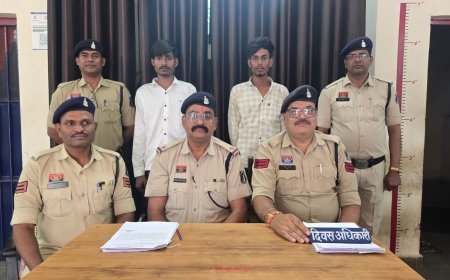 जांजगीर में हथियार लहराकर दहशत फैलाने वाले दो आरोपी गिरफ्तार, भेजे गए जेल