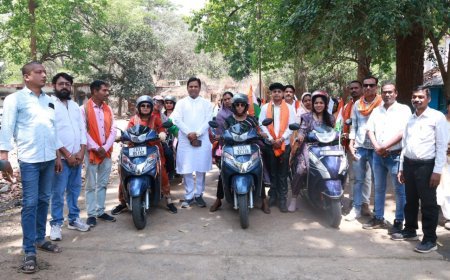 मरवाही में नारी शक्ति का उत्साह, महिलाओं ने निकाली भव्य स्कूटी रैली, केंद्र सरकार के फैसले का जताया आभार