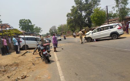 कोरिया में भीषण सड़क हादसा: दो वाहनों की आमने-सामने टक्कर, दो की मौत, एक गंभीर