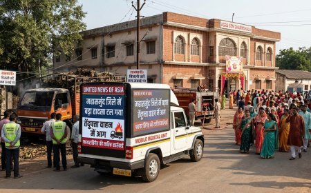 महासमुंद: बागबाहरा में तेंदूपत्ता से भरी गाड़ी में लगी आग, बड़ा हादसा टला