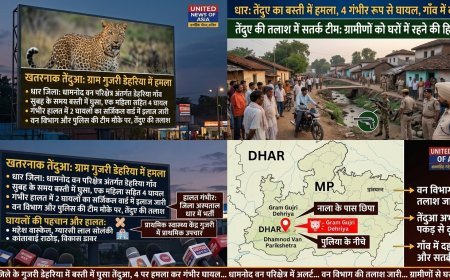 धार में तेंदुए का आतंक: बस्ती में घुसकर महिला समेत चार पर हमला, दो की हालत गंभीर