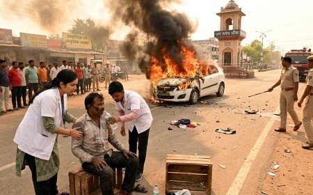 सरायपाली में चलती कार में लगी भीषण आग, चालक ने कूदकर बचाई जान
