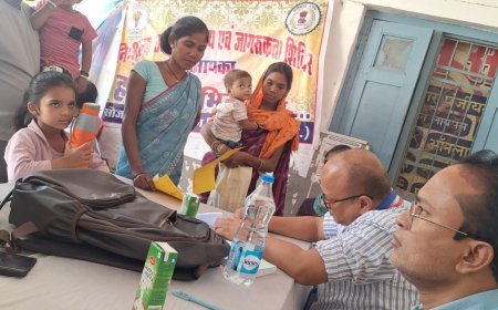 बेलरगांव स्वास्थ्य शिविर: 143 बच्चों की जांच, कुपोषित बच्चों को NRC रेफर