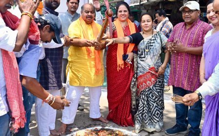 रायपुर उत्तर में विकास की रफ्तार तेज: पुरंदर मिश्रा ने 60 लाख के कार्यों का किया शुभारंभ