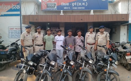 दुर्ग में बाइक चोरी गिरोह का खुलासा, लेकिन श्रेय की लड़ाई ने खड़े किए सवाल