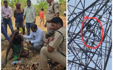 कोरबा में हाईटेंशन टावर पर चढ़ा युवक, दो घंटे की मशक्कत के बाद सुरक्षित उतारा गया