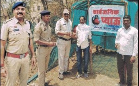 भीषण गर्मी में पुलिस की संवेदनशील पहल: राहगीरों के लिए बना सहारा