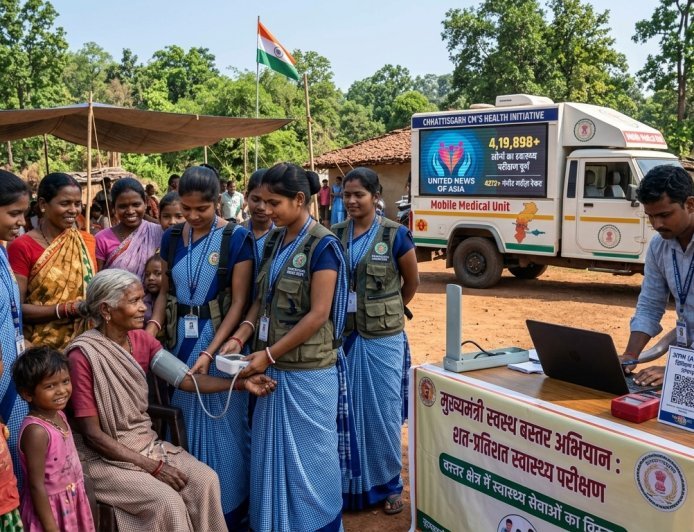 मुख्यमंत्री स्वस्थ बस्तर अभियान: 4.19 लाख जांच, 4272 मरीजों को मिला विशेषज्ञ उपचार