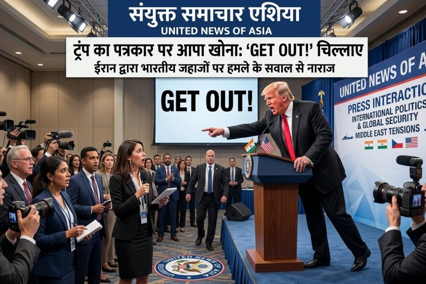 ईरान-भारतीय जहाजों पर हमले के सवाल पर भड़के ट्रंप, पत्रकार से कहा ‘GET OUT!’