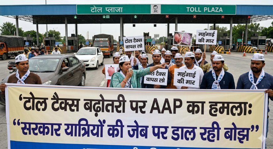 टोल टैक्स बढ़ोतरी पर AAP का हमला: “सरकार यात्रियों की जेब पर डाल रही बोझ”