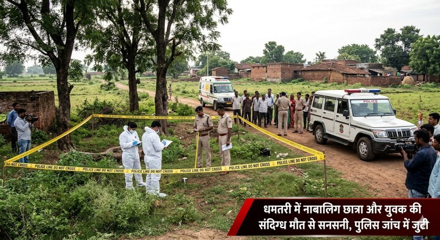 धमतरी में नाबालिग छात्रा और युवक की संदिग्ध मौत से सनसनी, पुलिस जांच में जुटी
