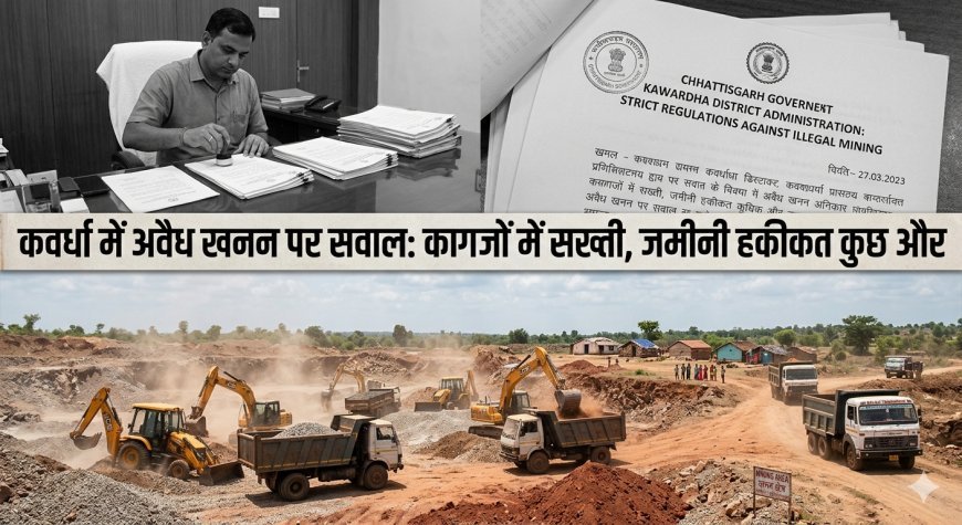कवर्धा में अवैध खनन पर सवाल: कागजों में सख्ती, जमीनी हकीकत कुछ और