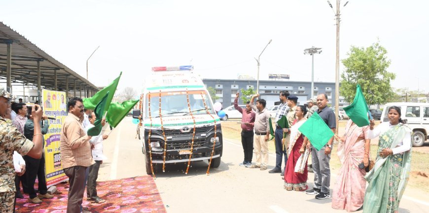 बलरामपुर को मिली 9 नई 108 एम्बुलेंस, मंत्री रामविचार नेताम ने वर्चुअली दिखाई हरी झंडी