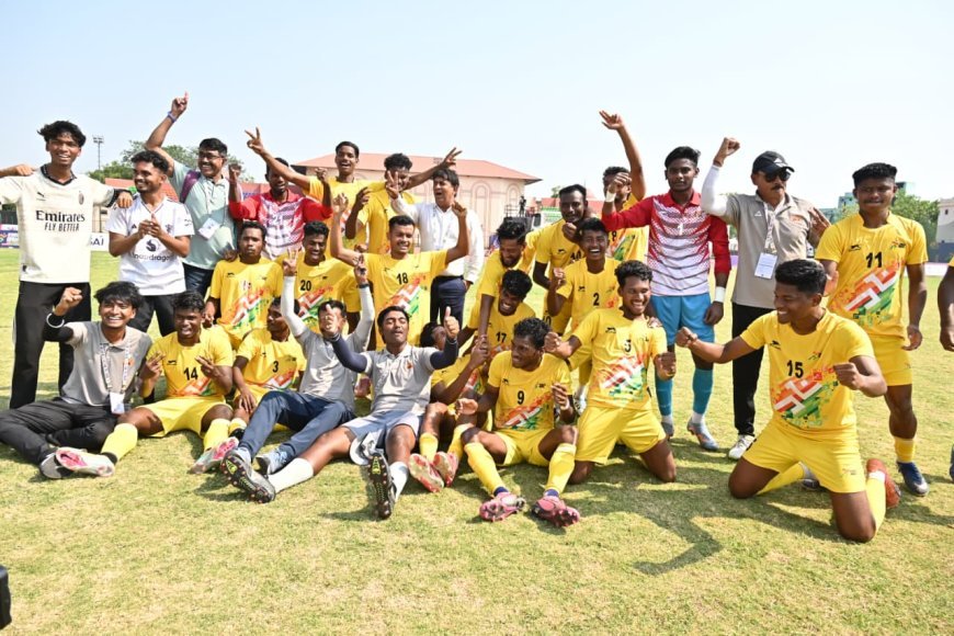 खेलो इंडिया ट्राइबल गेम्स में छत्तीसगढ़ को फुटबॉल में रजत पदक, फाइनल में पश्चिम बंगाल से 0-1 से हार