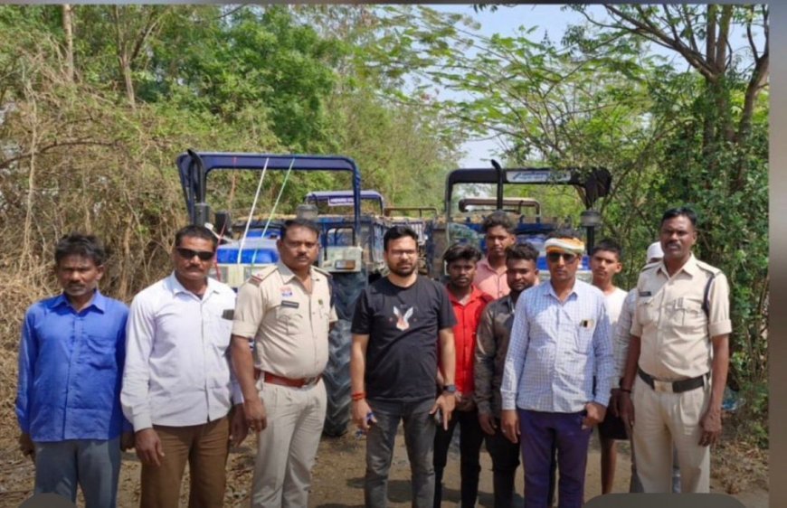 धमतरी में अवैध रेत परिवहन पर बड़ी कार्रवाई, 7 ट्रैक्टर-ट्रॉली जब्त