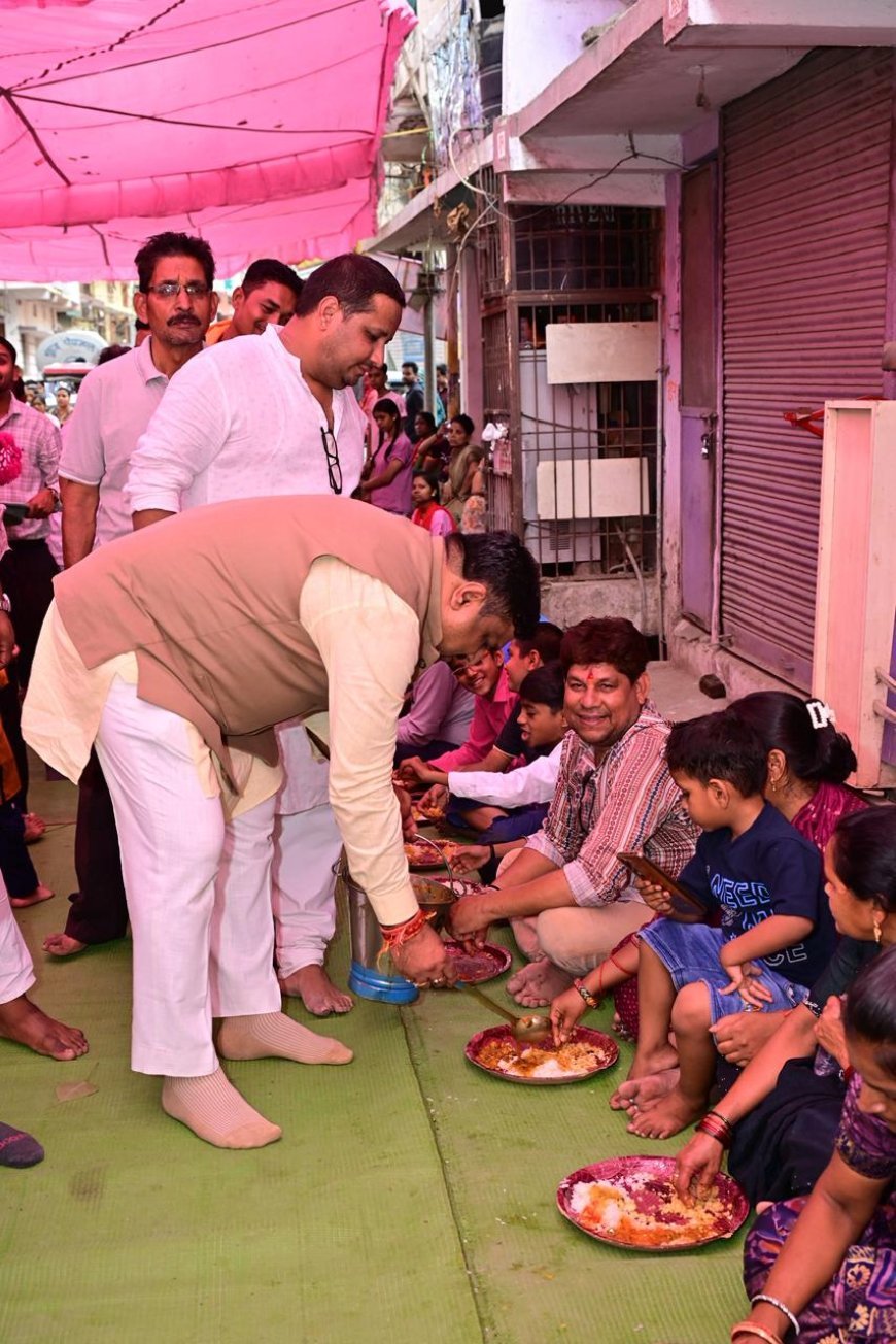 हनुमान जयंती पर मंत्री गजेन्द्र यादव ने मंदिरों में पूजा कर दिया सेवा और समर्पण का संदेश