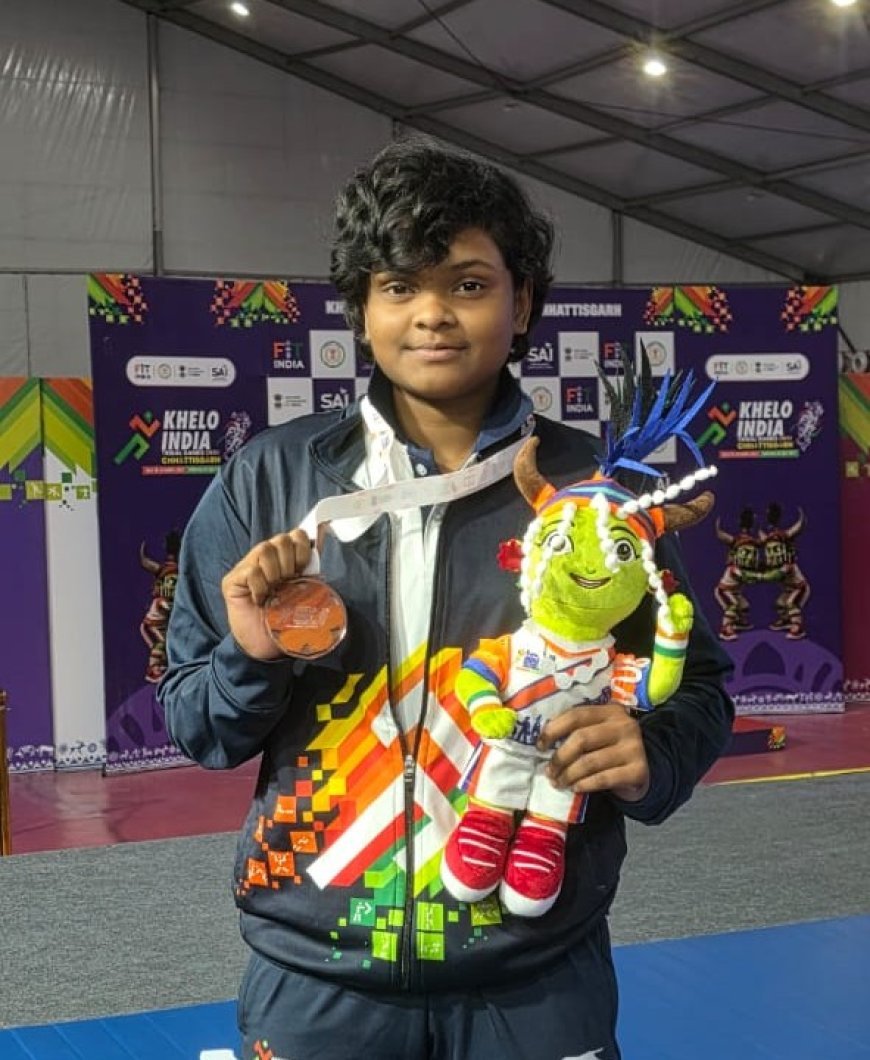 खेलो इंडिया ट्राइबल नेशनल गेम्स में डिंडोरी की चांदनी ने कुश्ती में जीता कांस्य पदक